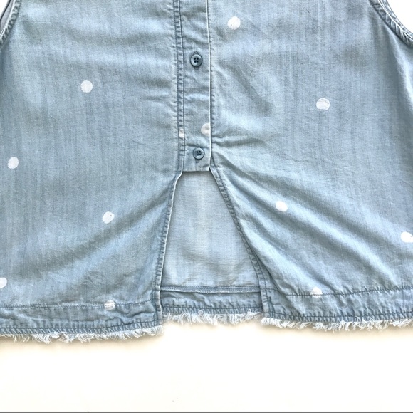 CLOTH & STONE Soft Chambray Polka Dot Button Up - Picture 6 of 7